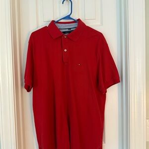 Tommy Hilfiger Bold Red Polo Shirt